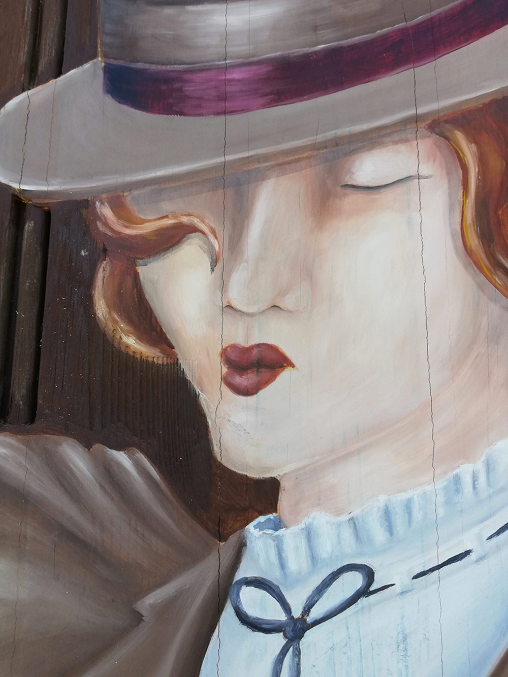 Sophie Canillac muralistes.art gare de tramway d’artigueloutan trompe l’oeil visage