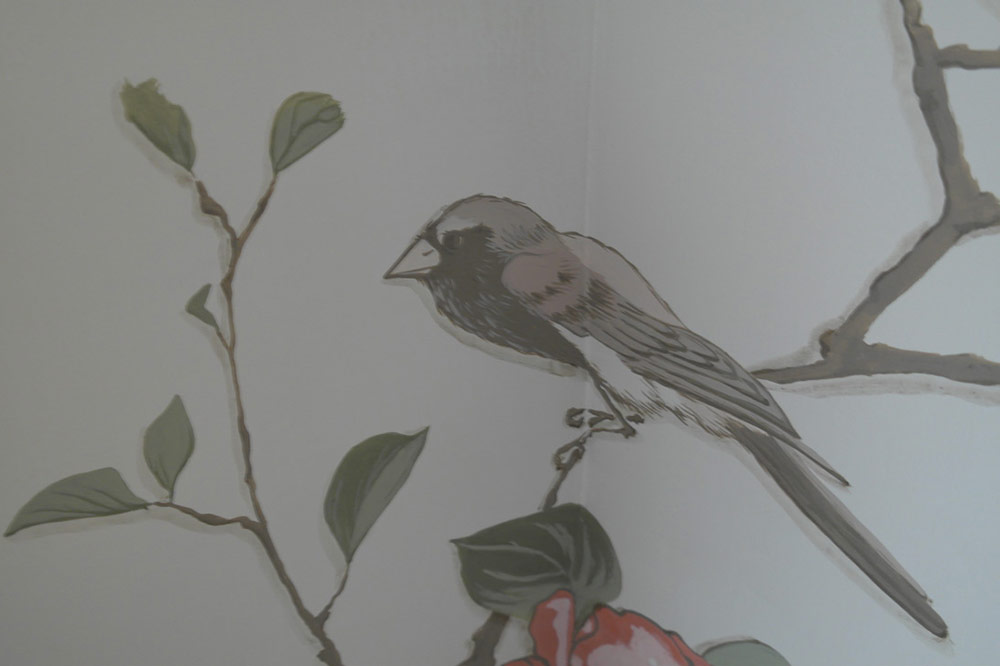 Sophie Canillac muralistes.art Décor mural d’inspiration japonaise : oiseau